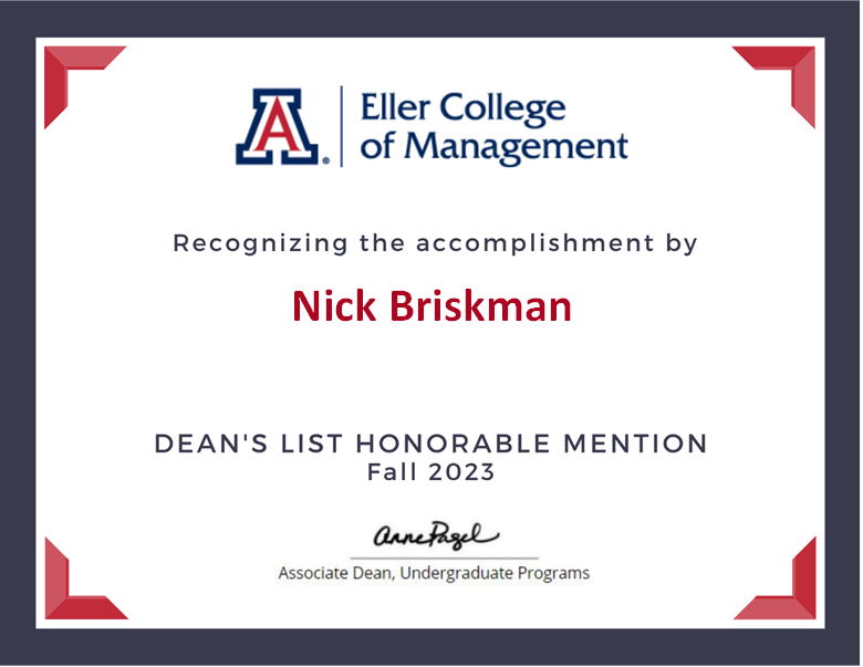 Dean's List Spring 2024